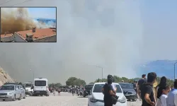 İzmir Dikili'de orman yangını! Alevlerin yaklaştığı site tahliye edildi, karayolu trafiğe kapatıldı