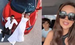 Dilan Polat'ın oğlu Milan Efe, Ferrari görünce dayanamadı: Annemin arabası!