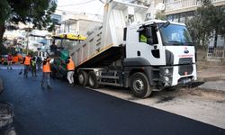 Bornova’da yol çalışmaları kar-kış dinlemiyor